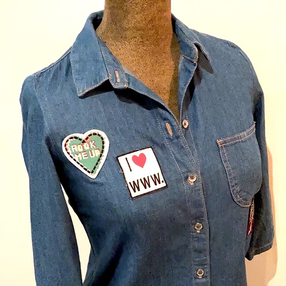 Y2k ZARA denim mini dress or shirt - Picture 2 of 5